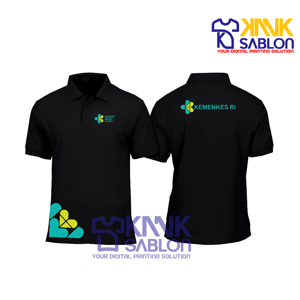 TYPE 01 Poloshirt KEMENKES - Baju berkerah KEMENKES - Kaos Polo KEMENKES - Kanksablon