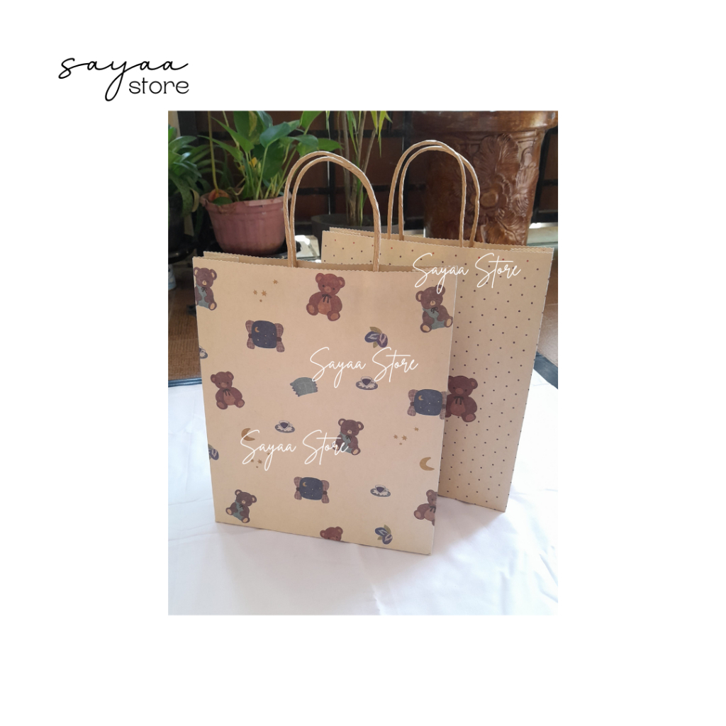 Mr DIY Paper Bag Night Polka Dot Bear
