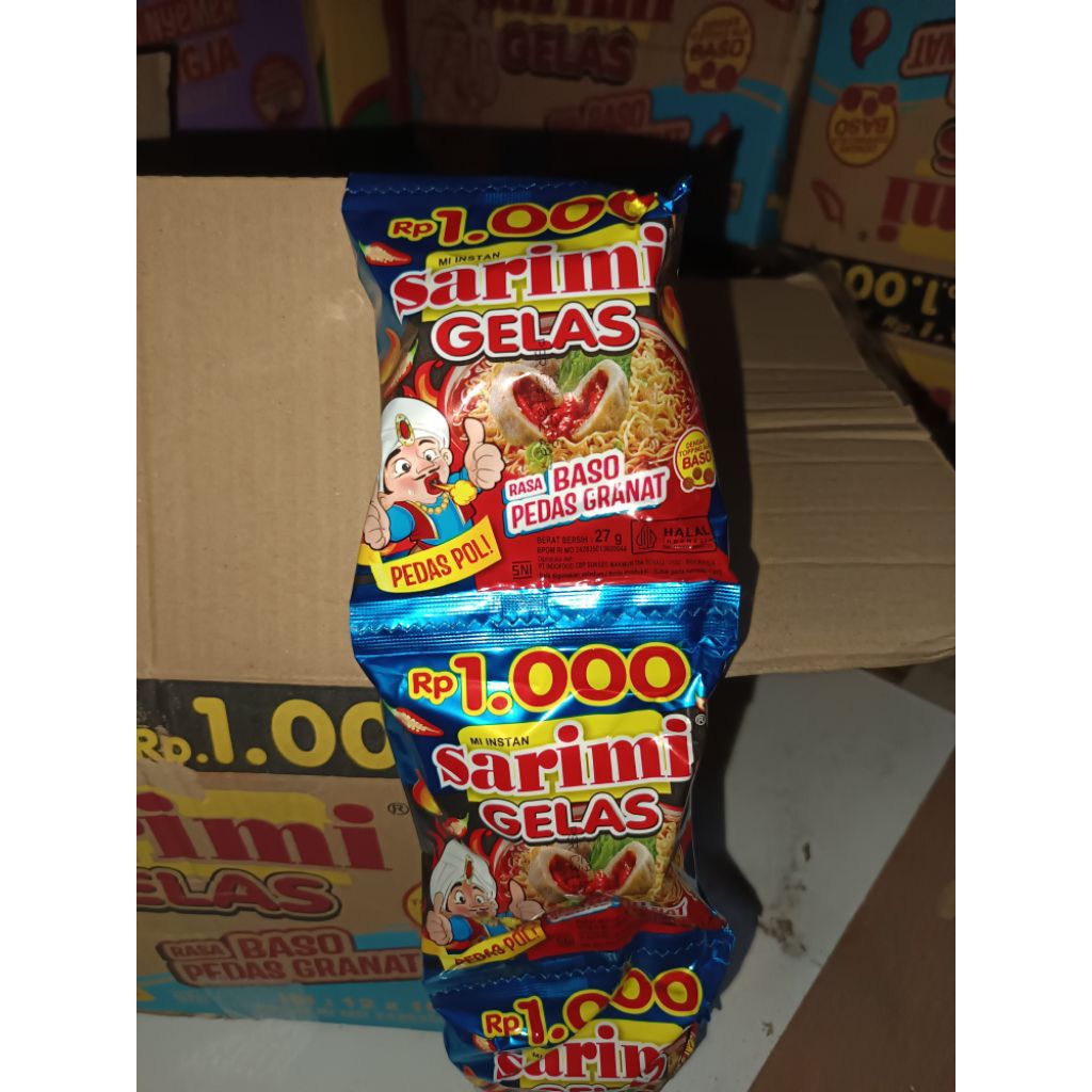 Baru Sarimi gelas 1 renteng 27g Mi instan Sarimi Mi Gelas