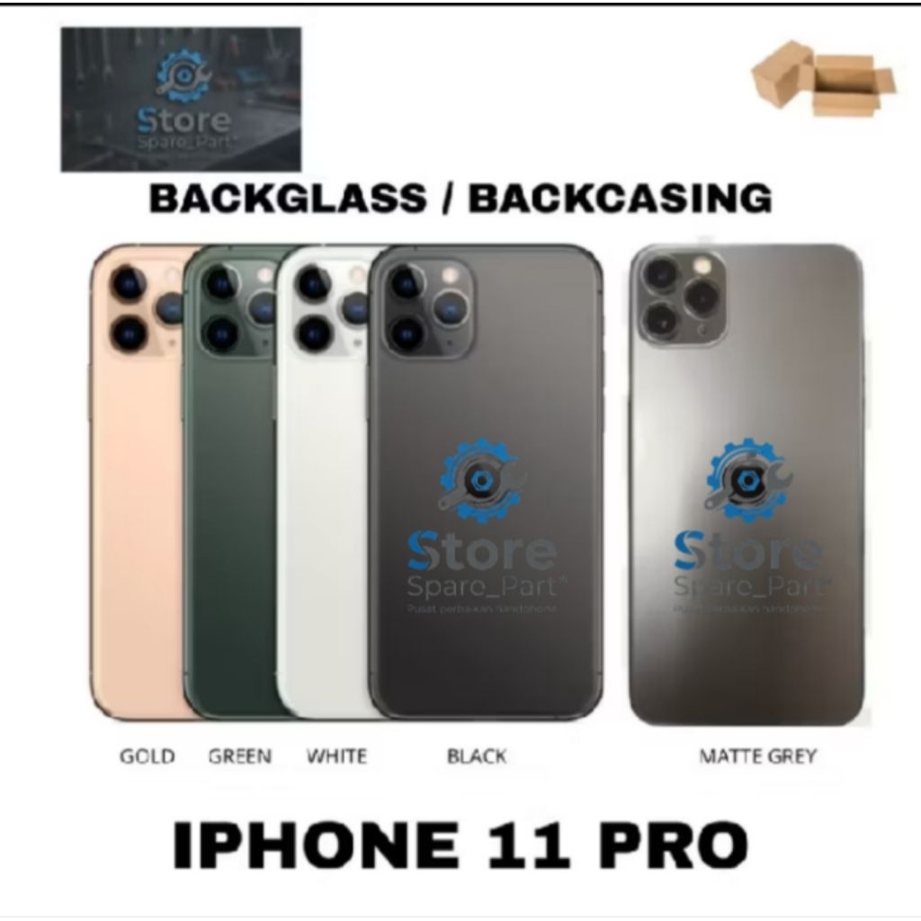 BACKGLASS/BACKDOOR IPHONE 11 PRO  ORIGINAL - TUTUP BELAKANG