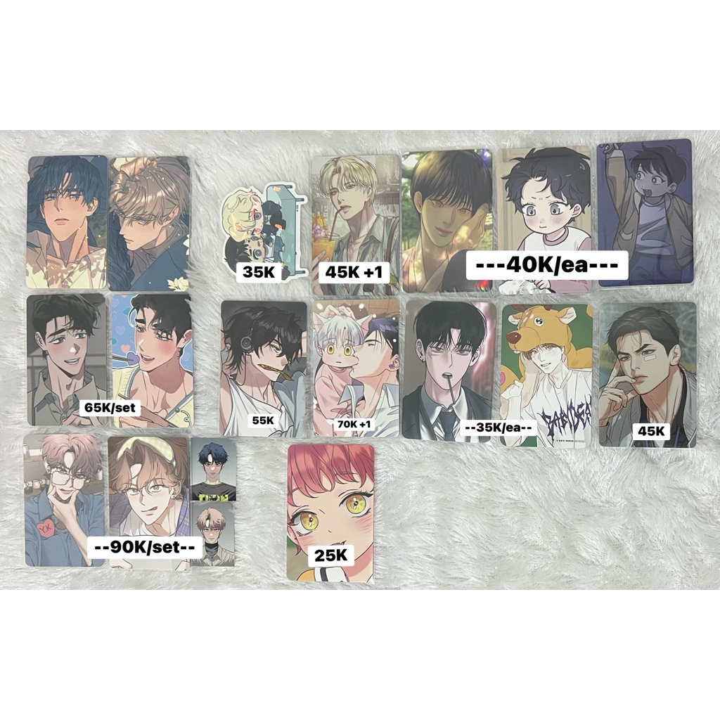 photocards bl lezhin bomtoon sg’26, backlight, lebom, jinx, checkmate, happy twogether, nerd project