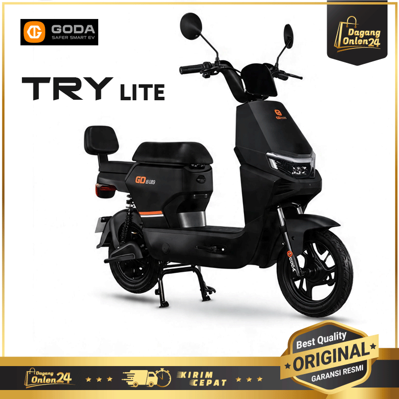 Sepeda Listrik GODA TRY Lite 600Watt Terbaru 2026 Anti Air Untuk Anak Dewasa Sepeda Listrik Murah