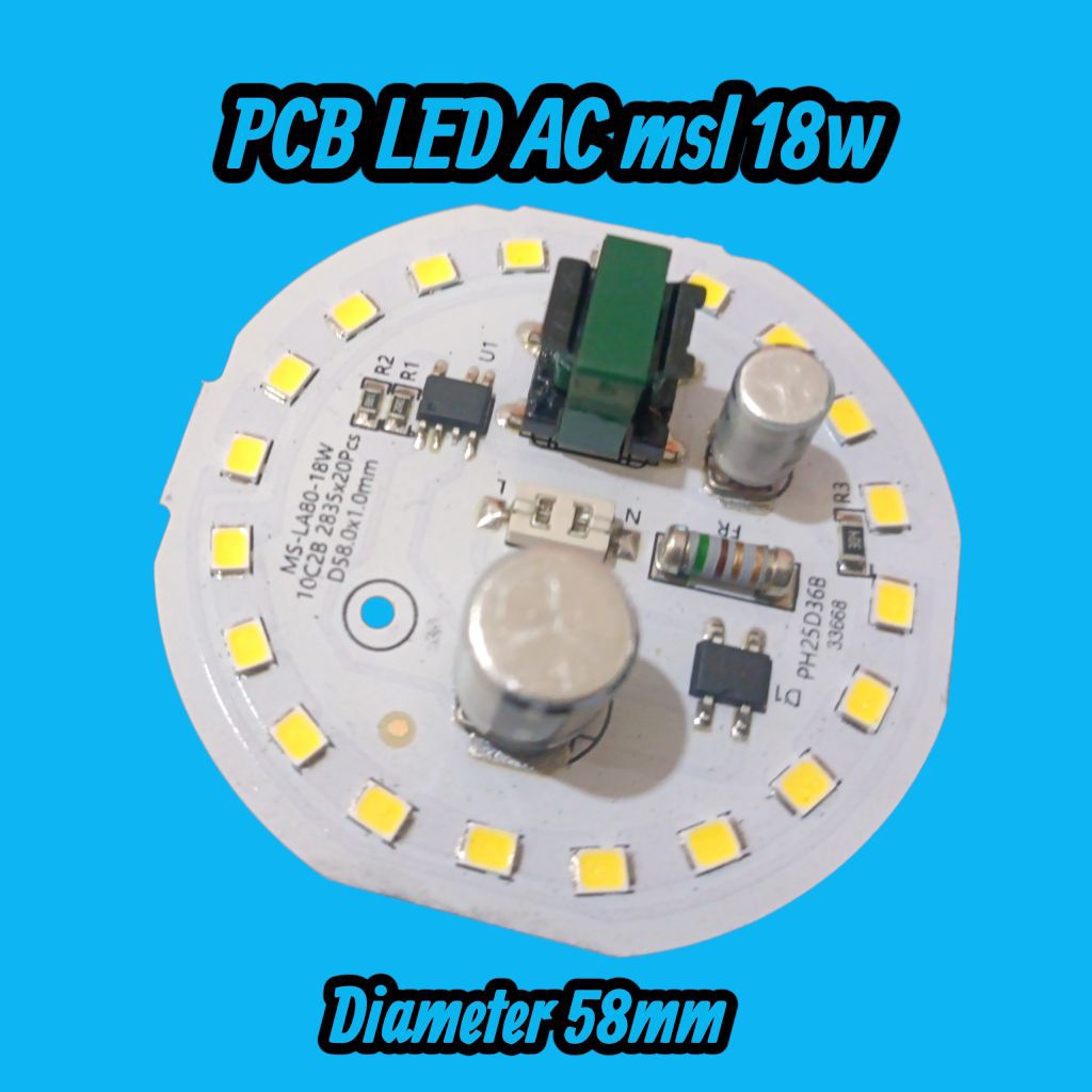 PCB LED AC MSL 18W CAHAYA PUTIH