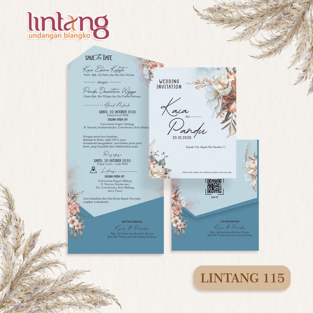 Blangko Undangan Kosong Terbaru  LINTANG 115 Motif Elegan