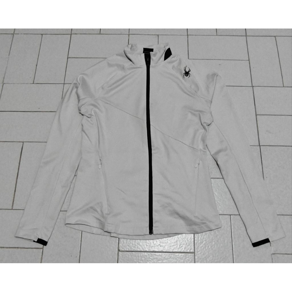 Jaket Sport Running Body Fit Spyder Putih