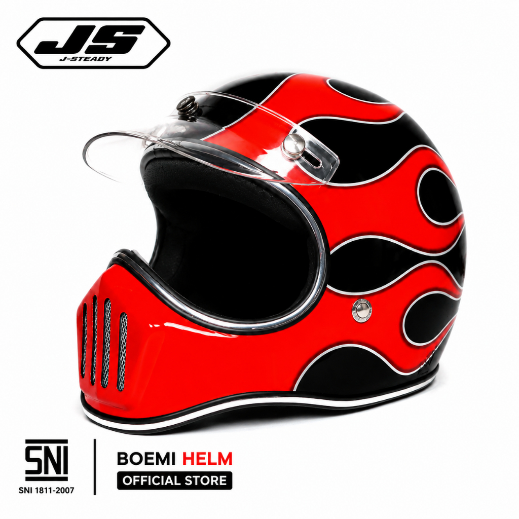HELM JS CAKIL API VINTAGE SNI/HELM RETRO/HELM VINTAGE/HELM KEREN/HELM PRIA/HELM DEWASA