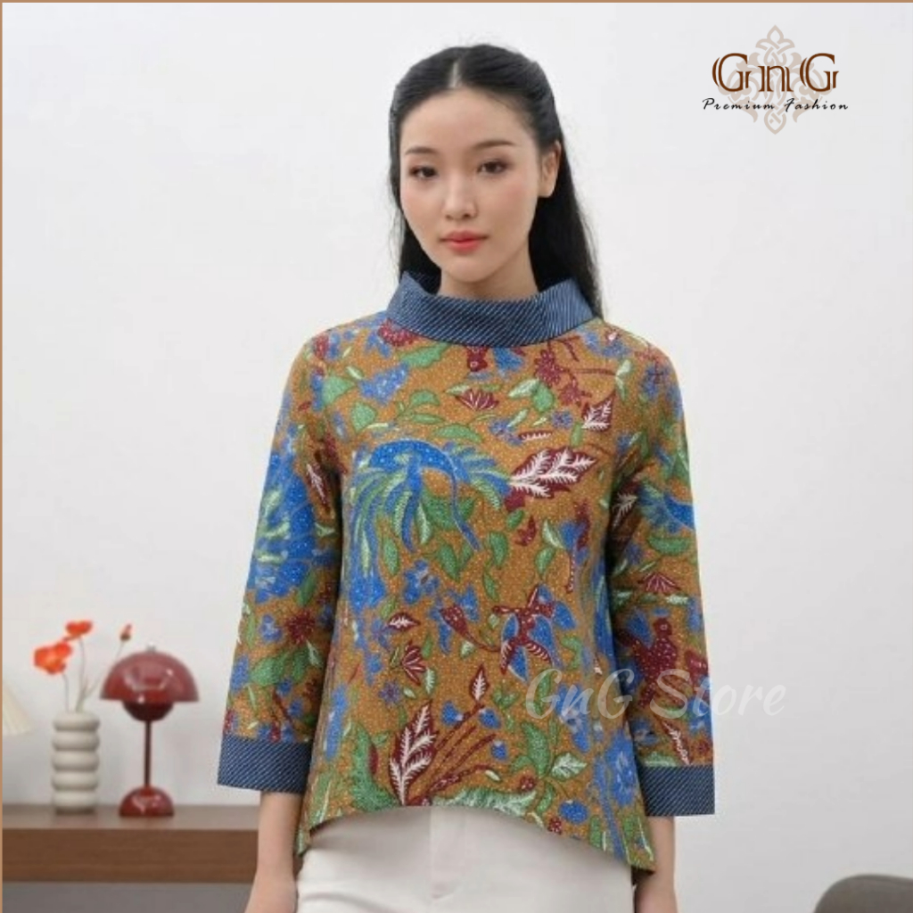 Atasan Batik 243 SOP / Atasan batik wanita/ Batik Hijab/ Kemeja Batik Wanita/ Batik Kantor/ Seragam 