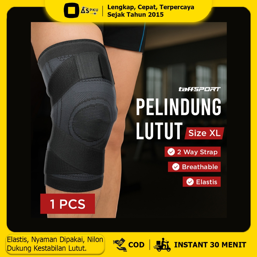 Pelindung Lutut V2 Knee Support Badminton Basket Lansia Terapi Olahraga Cedera Kain Cover