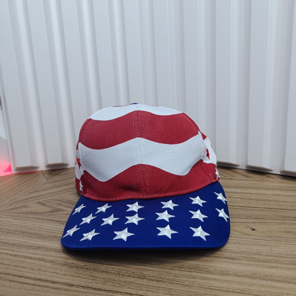 Topi vintage lawas seken Nissin cap bendera amerika