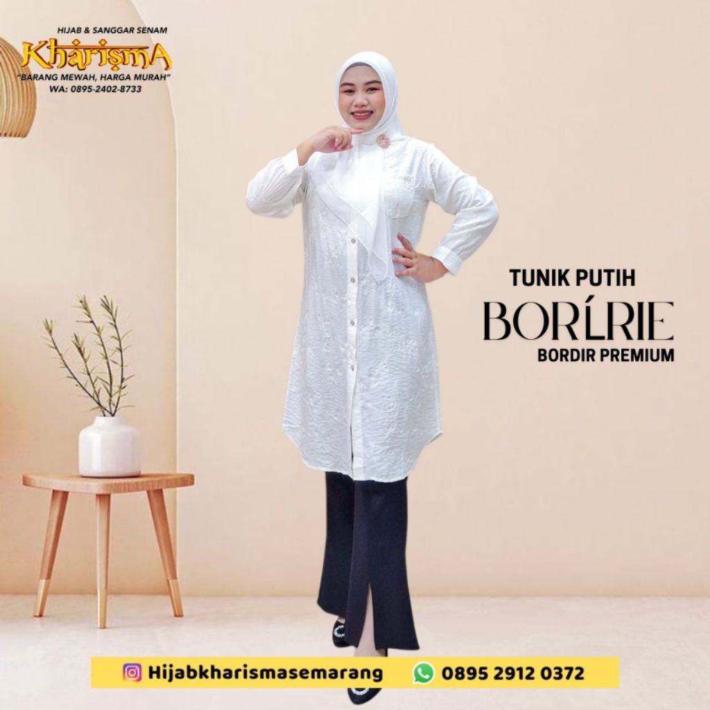 Tunik putih bordir