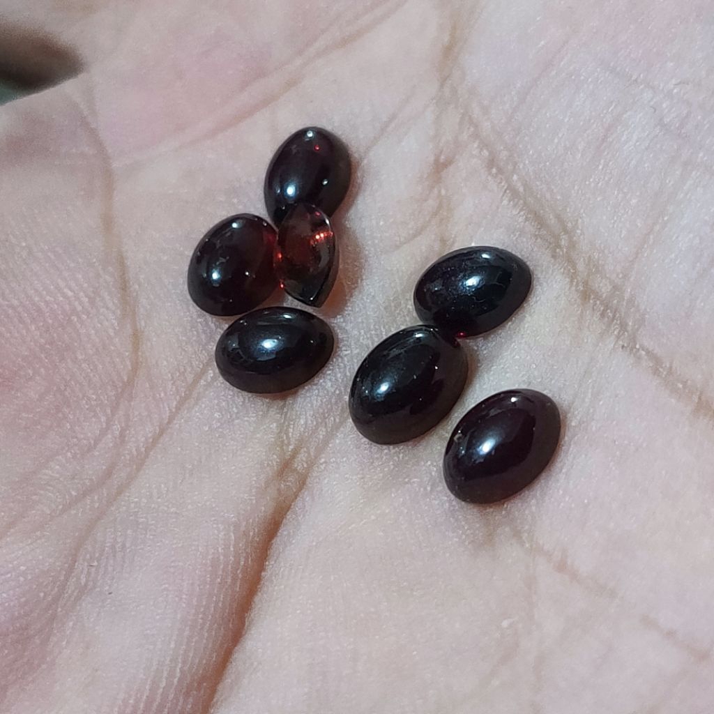 7 batu permata garnet size mini asli