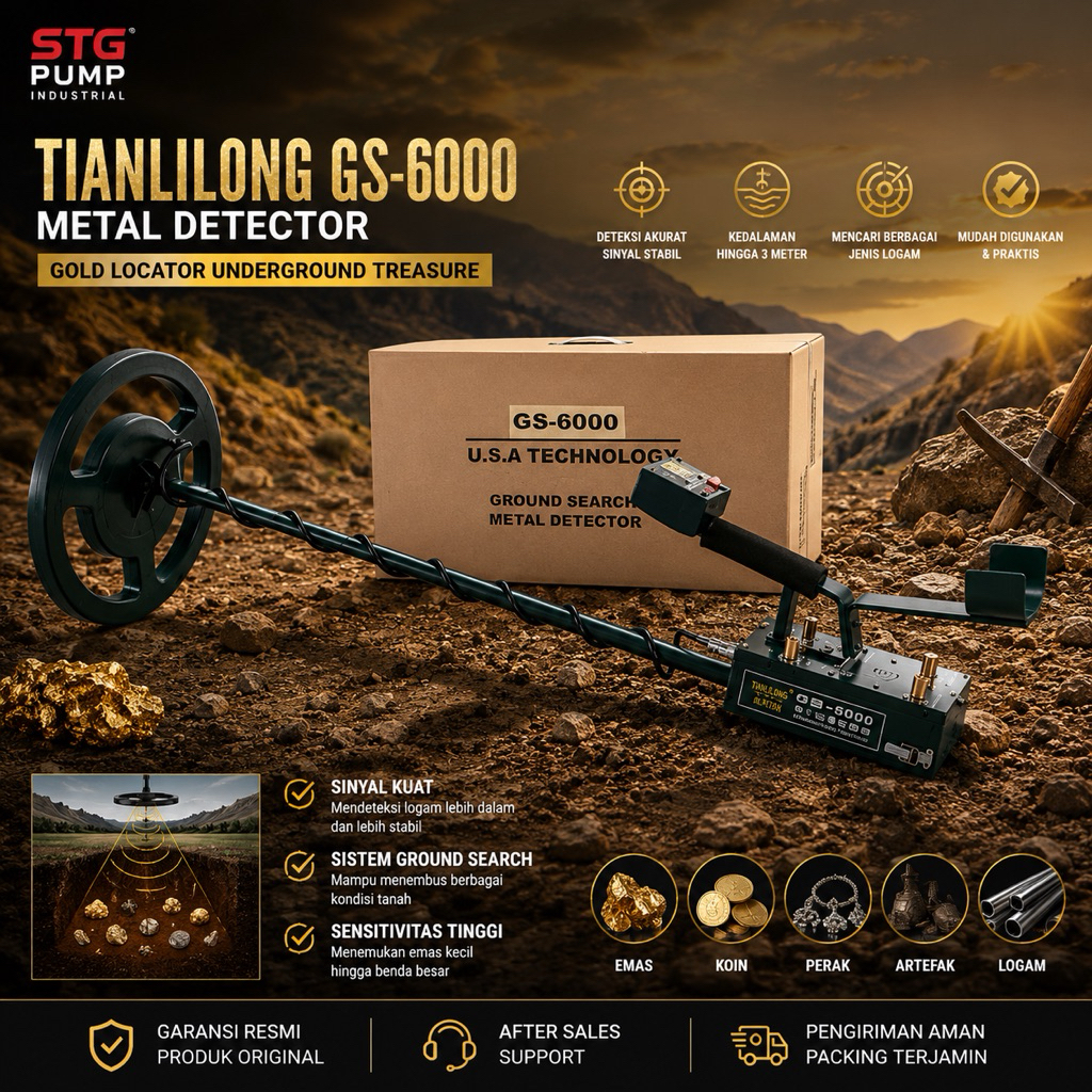 Tianlilong GS6000 metal detector gold locator underground treasure