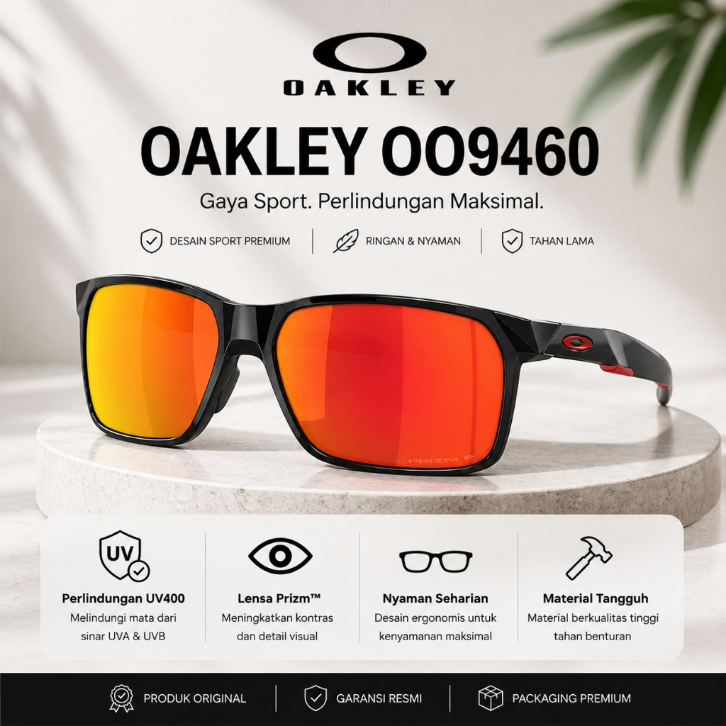 100% Original Kacamata Oakley Original Sunglasses Portal X OO9460 Carbon w/ Prizm Grey /Global / Sun