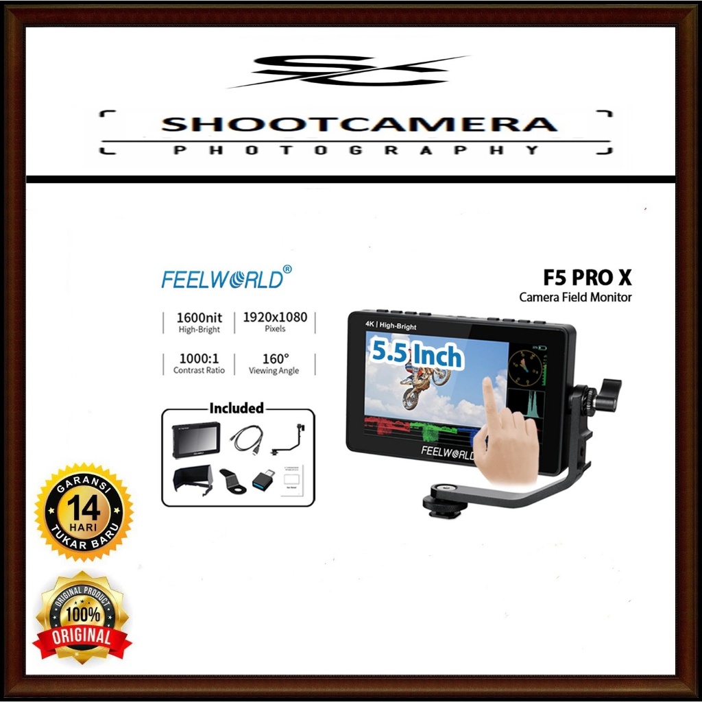 Feelworld F5 PROX 5.5 Inch HDMI Touchscreen External Camera Monitor Feelworld F5 PRO X Field Monitor