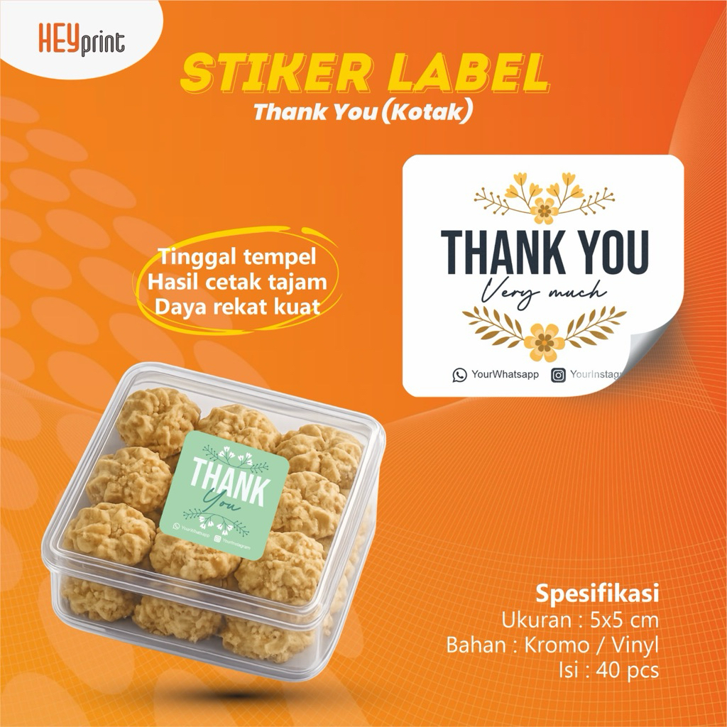 Stiker Thankyou/Label/Stiker custom