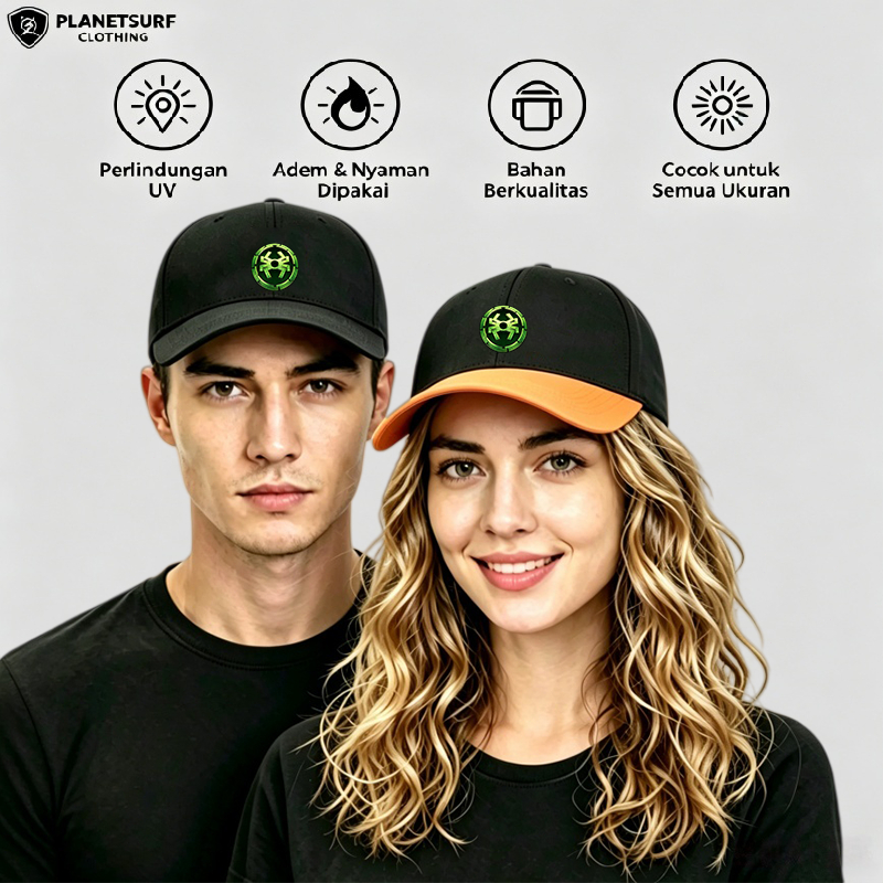 Topi SPYDERBILT ori Asli Unisex Hitam Putih Fashion Daily Wear Pria Wanita