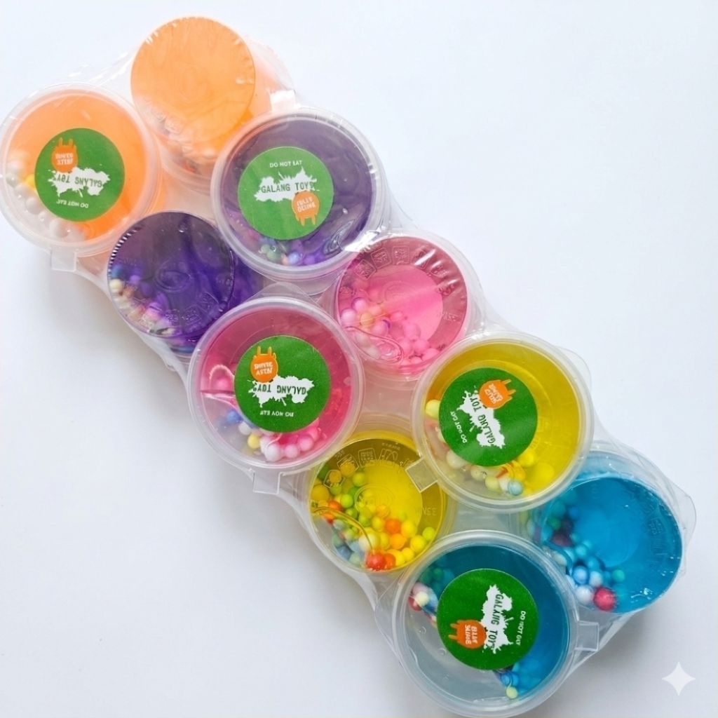 10pc slime BOBA 35cc / mainan slime  / slem original / slem jiggly mainan anak murah