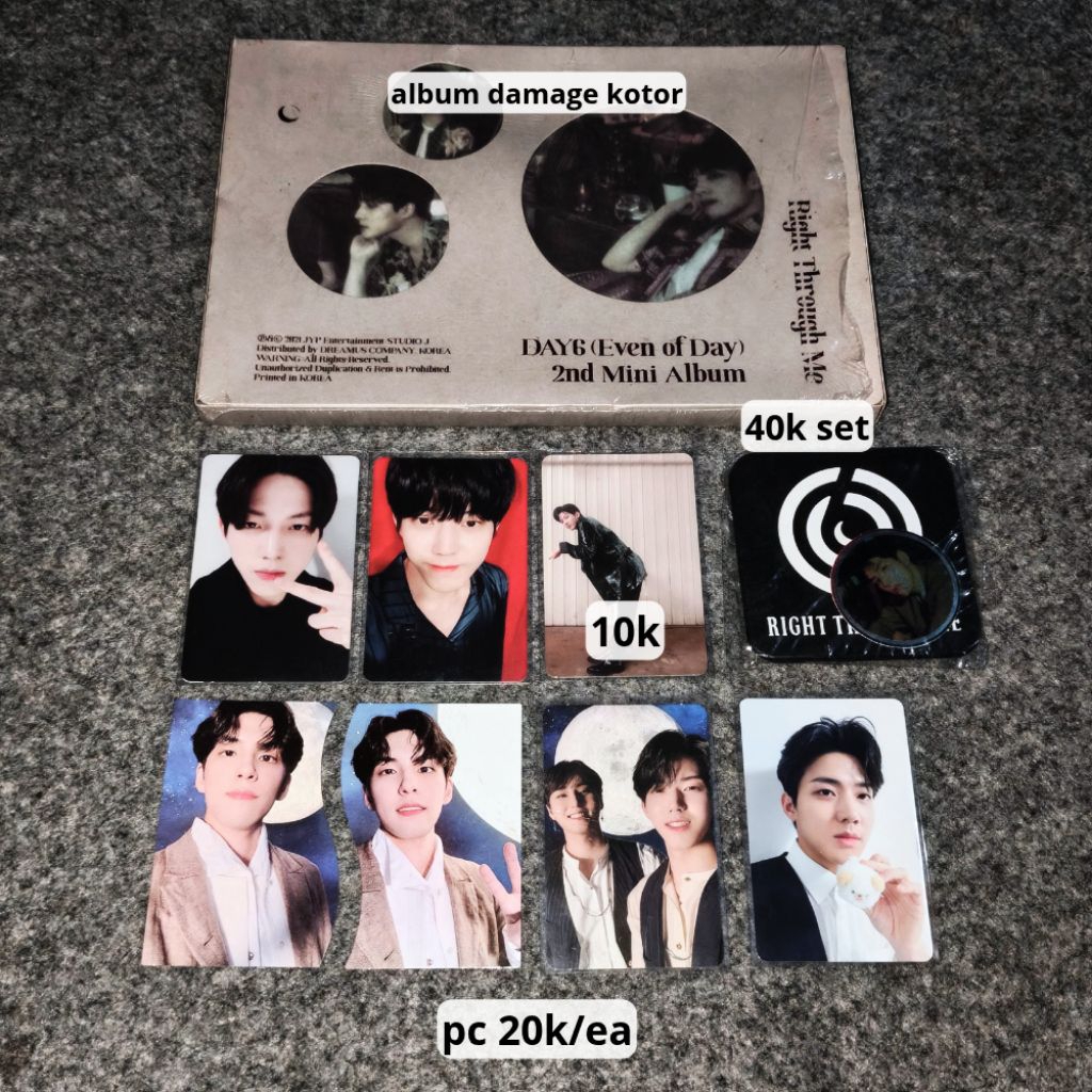 [WAJIB CO BUNGKUS] SALE DAY6 album only rtm right through me negentropy gluon youngk dowoon wonpil p