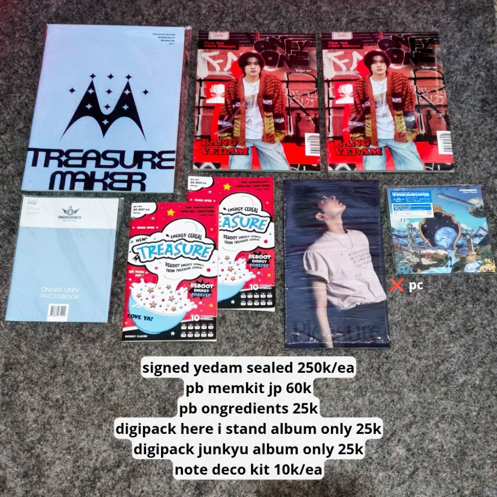 [WAJIB CO BUNGKUS] SALE treasure album only digipack pleasure blue ver pc junkyu here i stand deco k