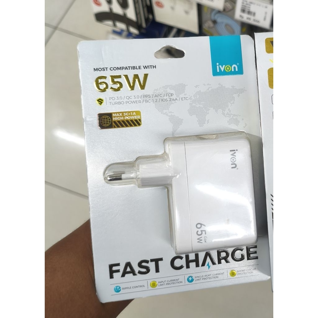 charger ivon 65w 4 port