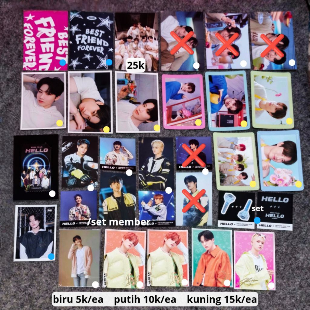[WAJIB CO BUNGKUS] SALE TREASURE postcard photo stand ticket sticker bff blooming teuday hello kit t