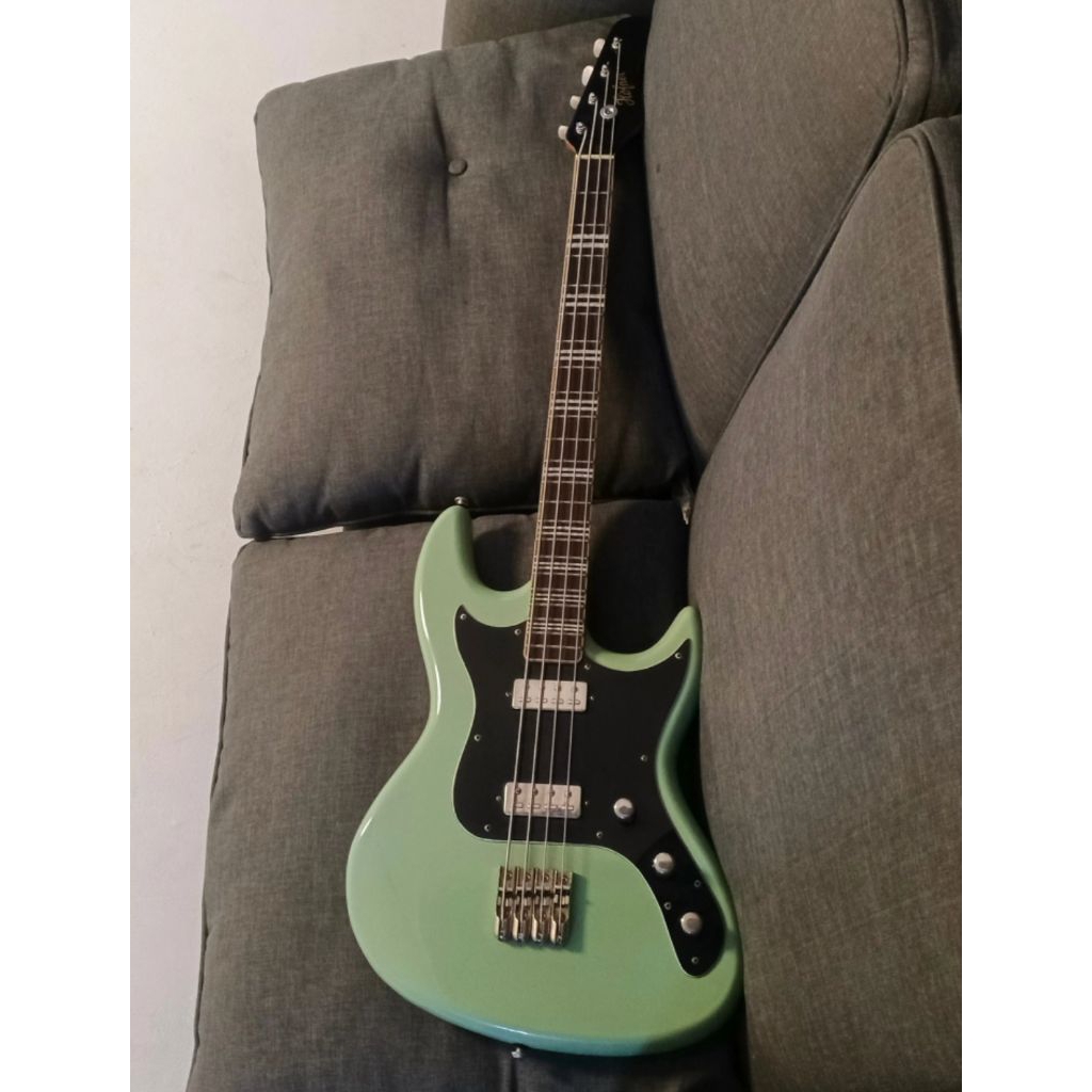 Hofner hct galaxie short scale green bass original