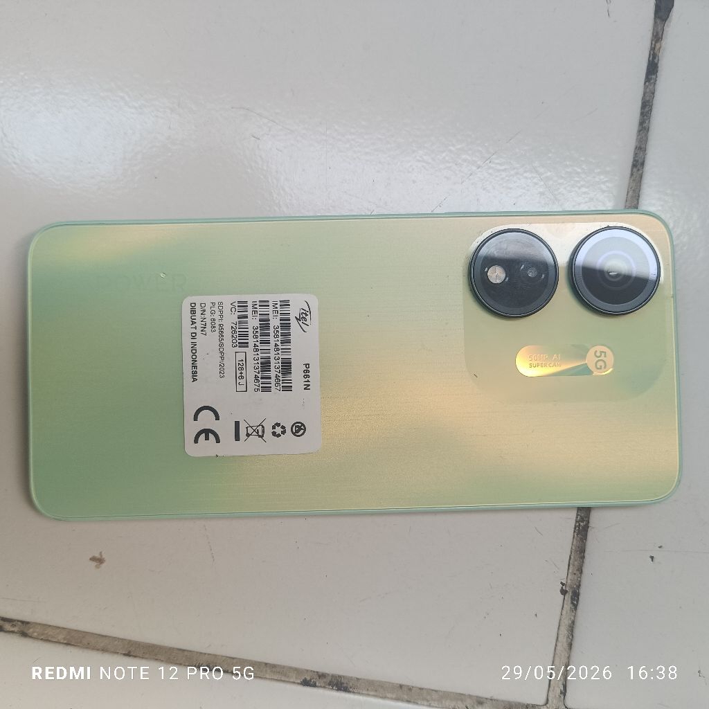 Itel P55 NFC 5G 6+4/128 GB Bergaransi Resmi Second HP Bekas Original