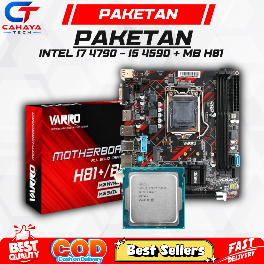 PAKET / PAKETAN i7 4790 | i5 4590 (Gen4) + Motherboard H81 DDR3 Suport Nvme GARANSI 1TAHUN