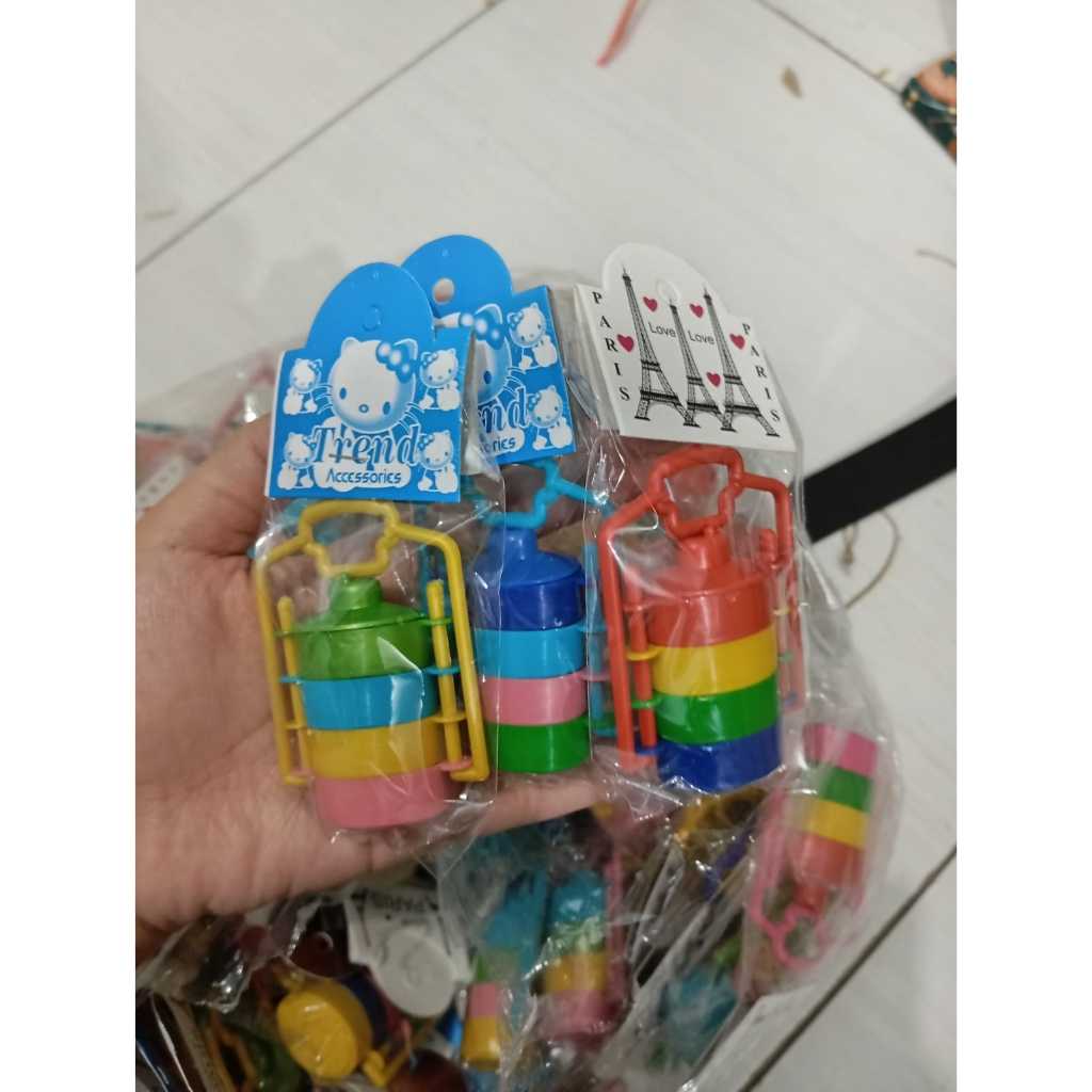 Mainan Rantang Rantangan Susun Mini Plastik - Mainan Masak Masakan Anak Perempuan Jadul Murah