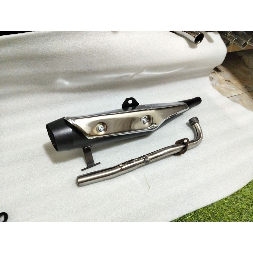 Knalpot standar racing tsukigi model Supra x 125 fi suara bas ulem