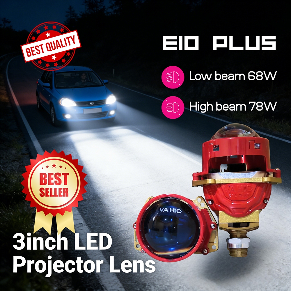 Lampu Biled Projector 3 inch Vahid E10 Plus Varian Sesuai Kebutuhan | 3.0 LED Projector Headlight Le