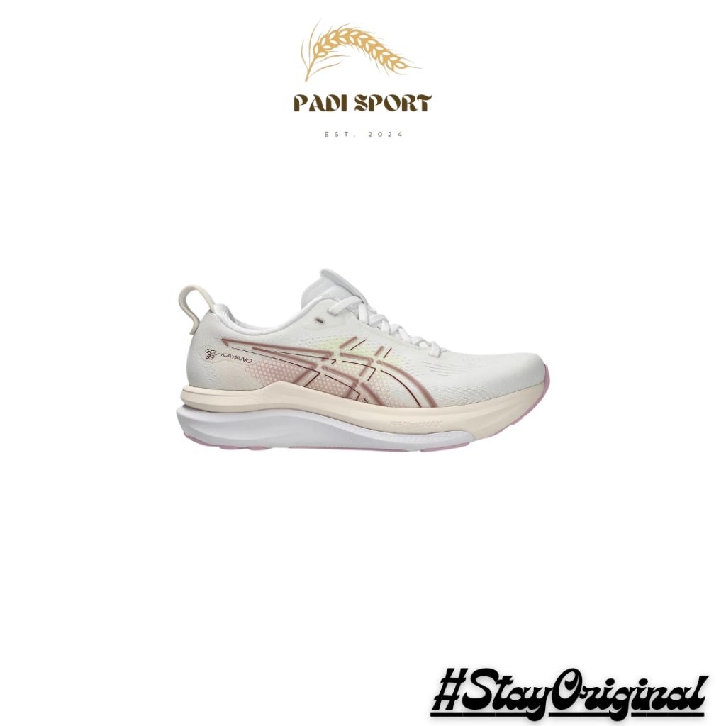 ASICS WOMEN GEL-KAYANO 33 WHITE/HAZY LILAC (1012B939.100) - SEPATU LARI TRAIL RUN TRACKING ORIGINAL 