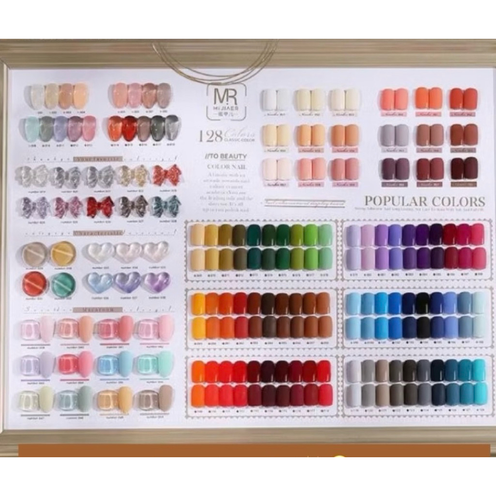 MIJIAER 128 Colors 1 Set Gel Polish free display 15Ml Tahan lama dan Warna menarik Limited Stock Mij