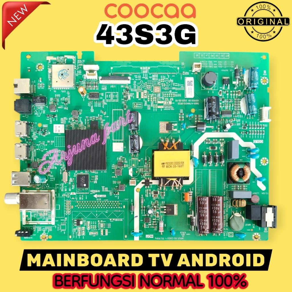 43S3G / MAINBOARD TV COOCAA 43S3G / MESIN TV COOCAA 43S3G / MODUL TV COOCAA 43S3G / MB COOCAA 43S3G 
