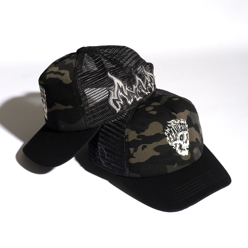 TRUCKER HAT FEARLESS CAMO FLAME