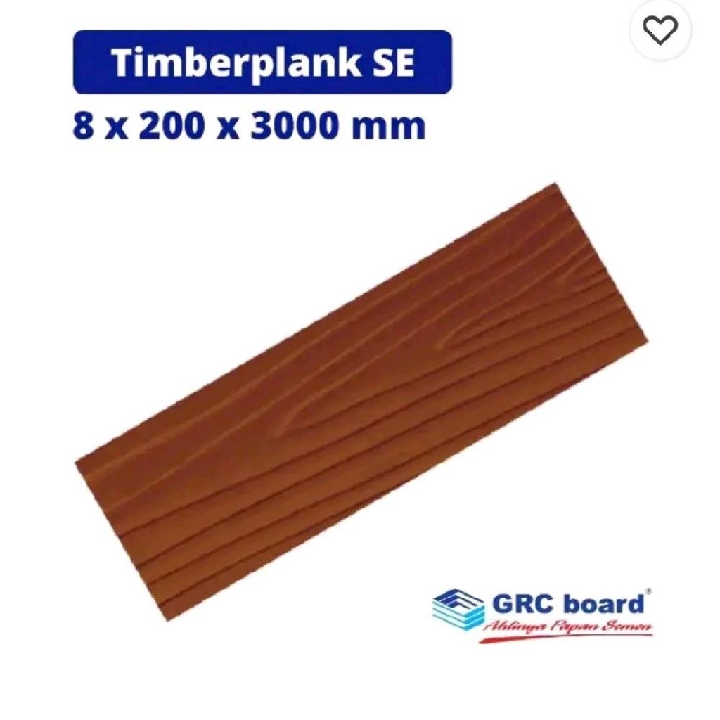 Papan Semen GRC Board Timberplank warna TEAK uk. 8 x 200 x 3000 mm Woodplank Woodplang Lisplank per 
