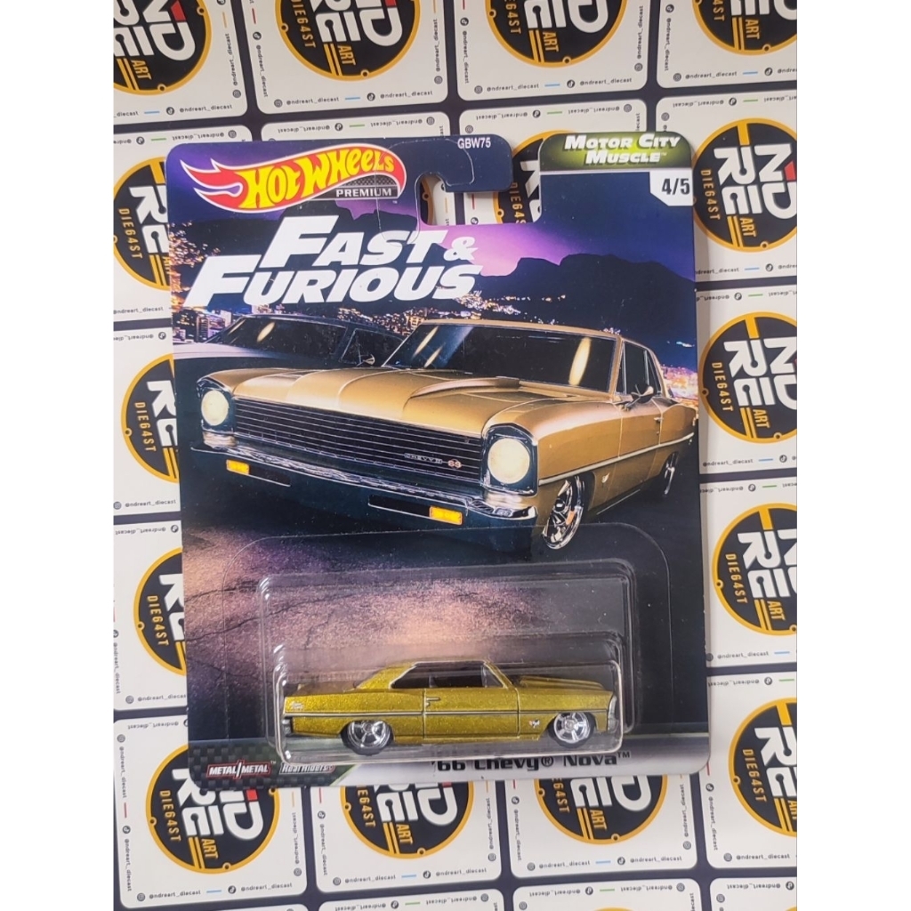 Hotwheels Premium Fast Furious Chevy Nova 66