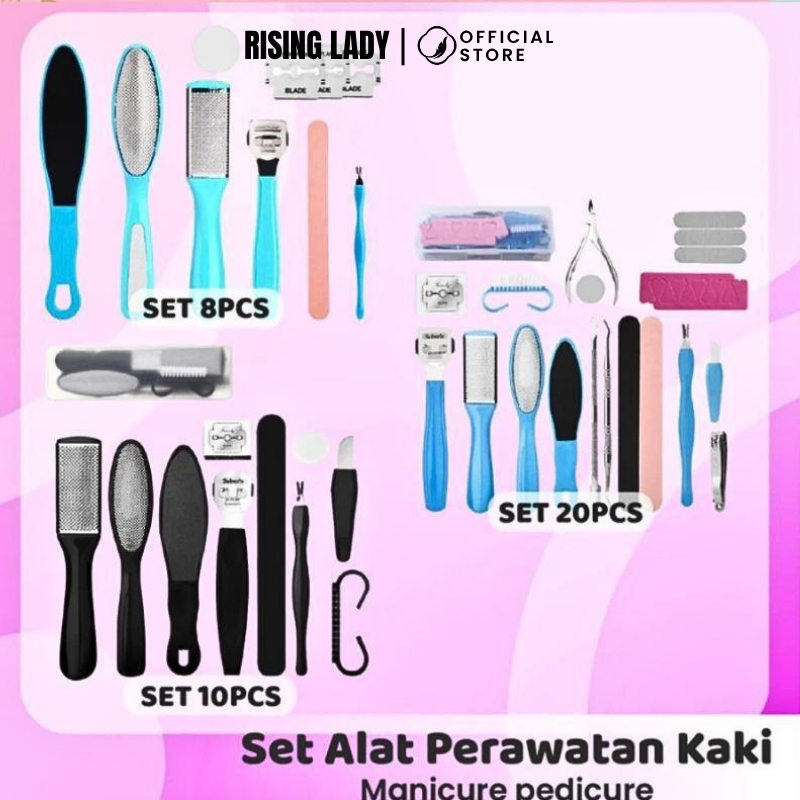 [ COD ] Alat Nail Art /  Perawatan Kuku Kaki / Manicure Pedicure Set / Pembersih Tumit Pecah / Peraw