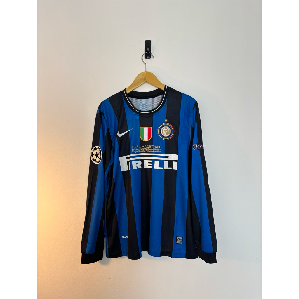 Jersey Long Sleeve Inter Milan Home 2009–2010 UCL Final Edition – Size L