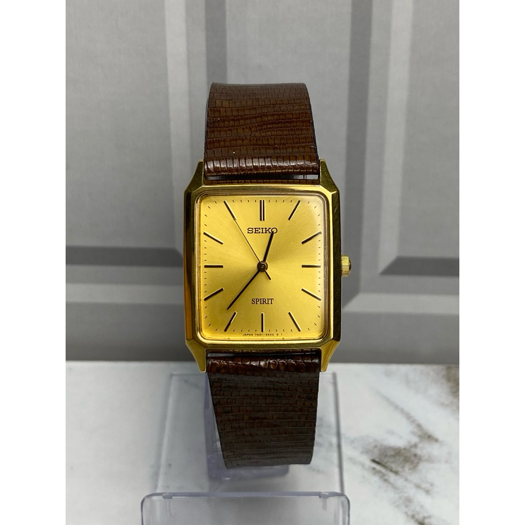Jam Tangan Seiko Spirit 7N01 Tank Quartz - Sunburst Dial Vintage from 1992 Model: 7N01-5180
