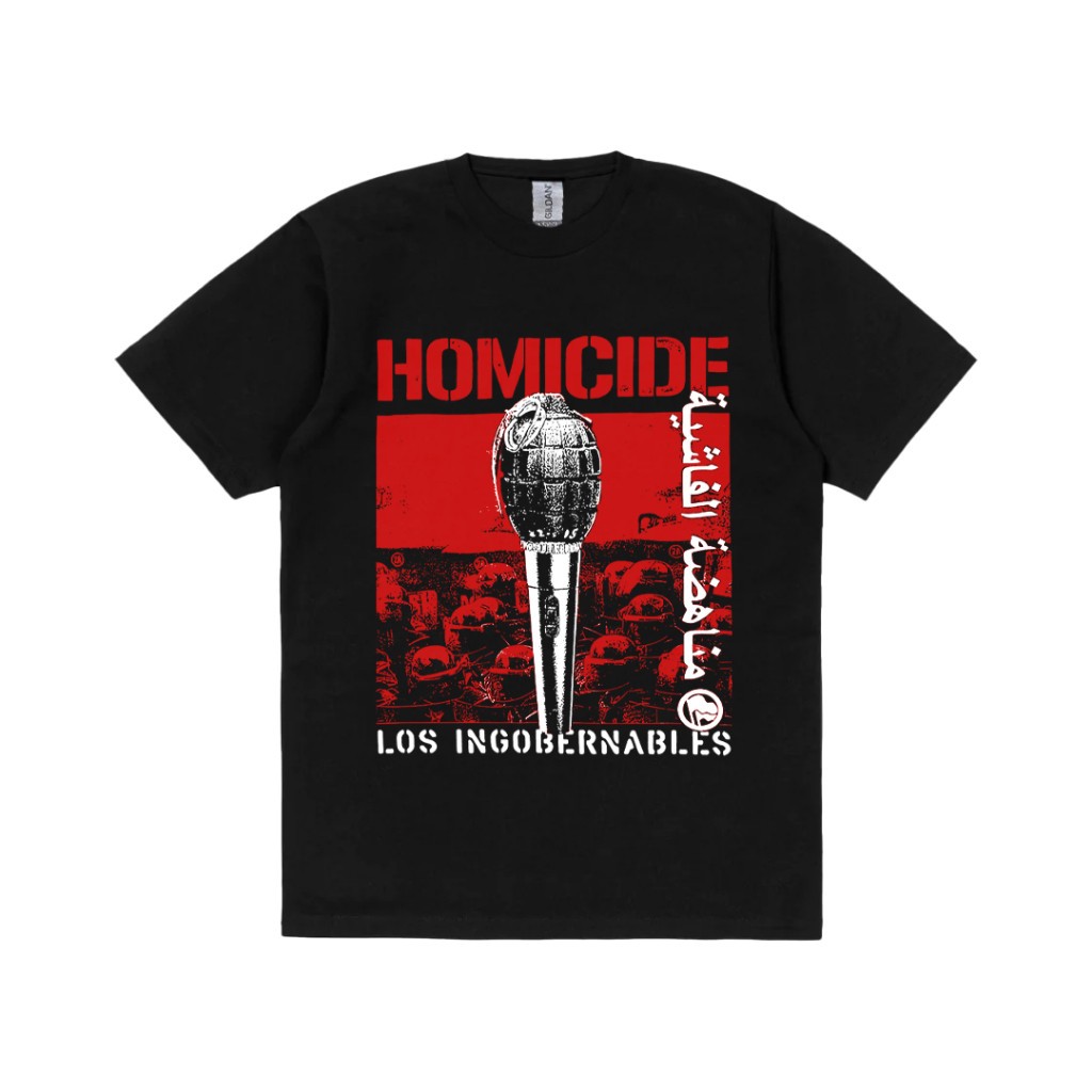 Rockermusic T-shirt Band Homicide Microphone Red REFUSE RESIST ORGANIZE
