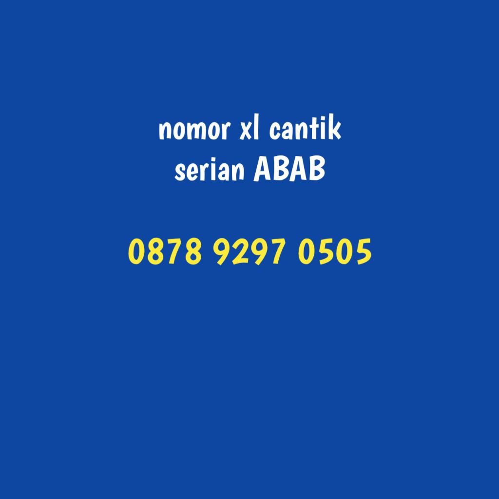 nomor cantik perdana XL seri abab rapi