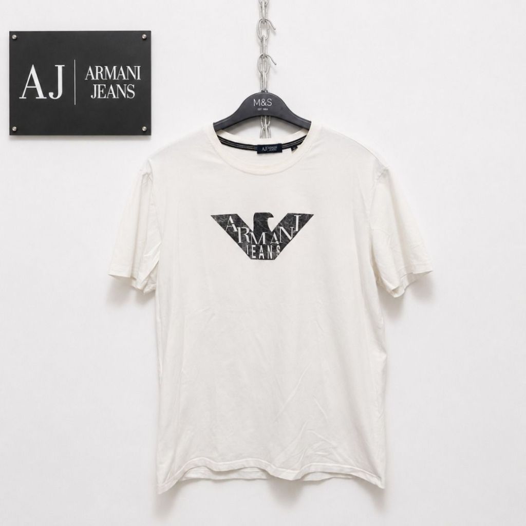 ARMANI JEANS Signature Logo Tee | kaos AJ Big Logo