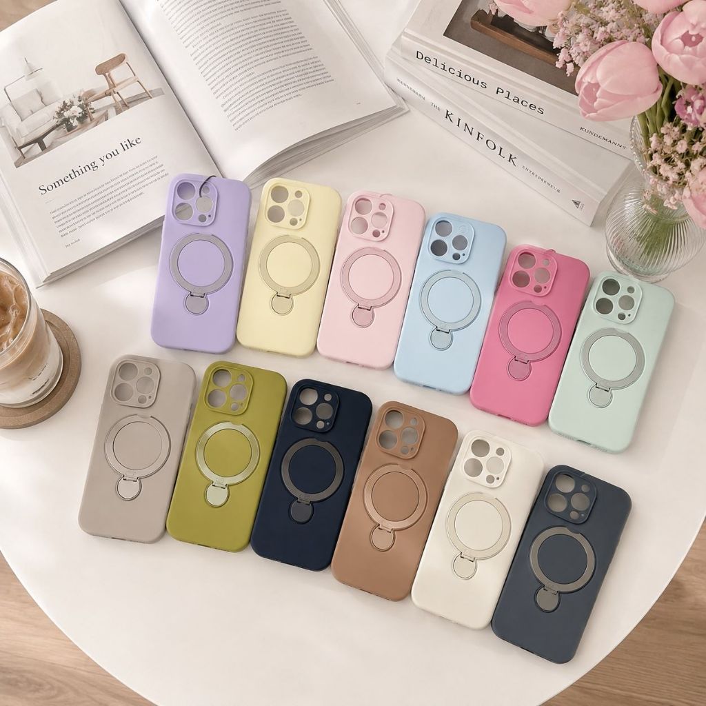 CBQ-[BISA COD]Liquid Standing 360 derajat Case For iphone 13 14 15 16 17 PRO MAX Magsafe Complete Ca