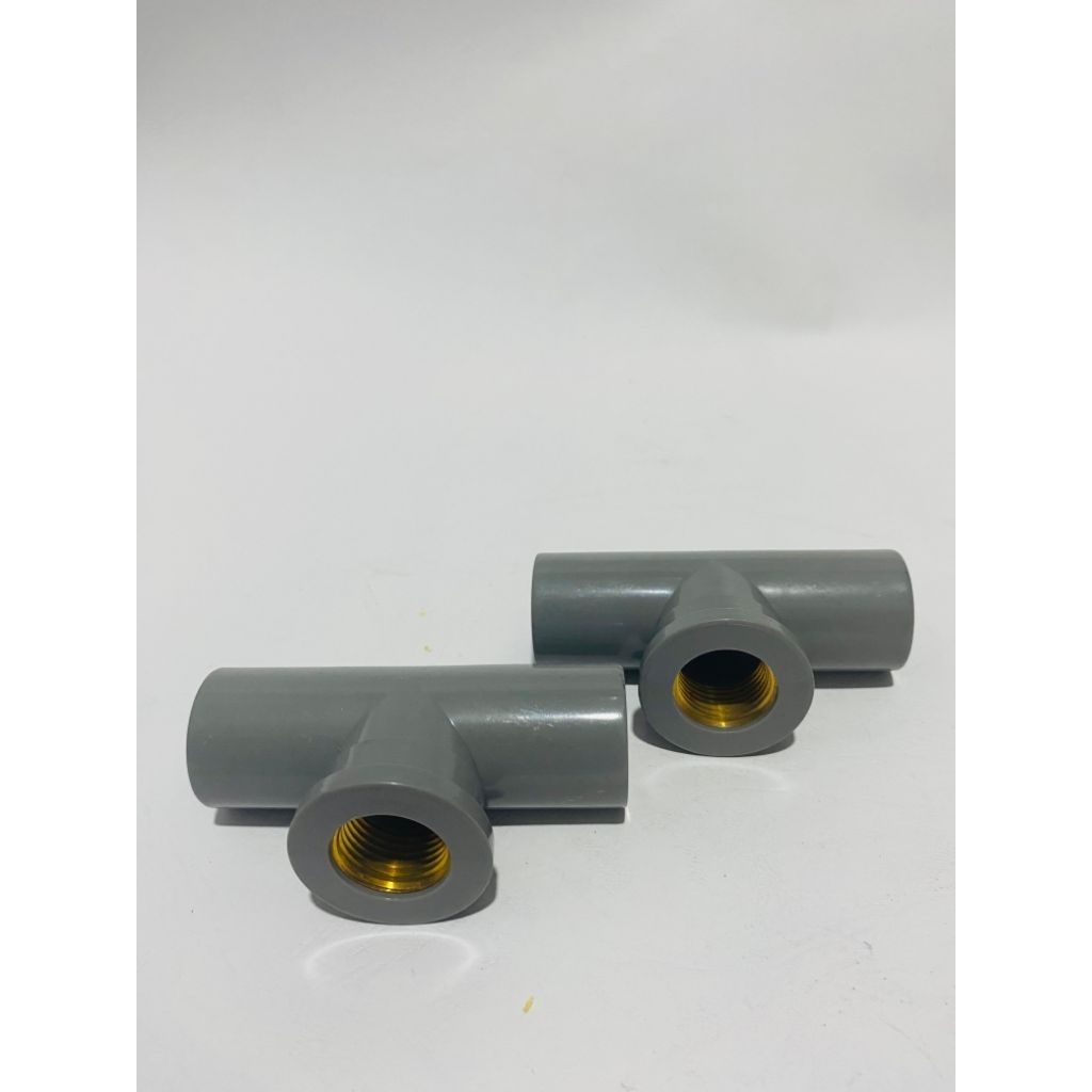 Tee Pvc Drat Kuningan 1/2" inch / Socket T Pvc Drat Dalam Kuningan 1/2 inch