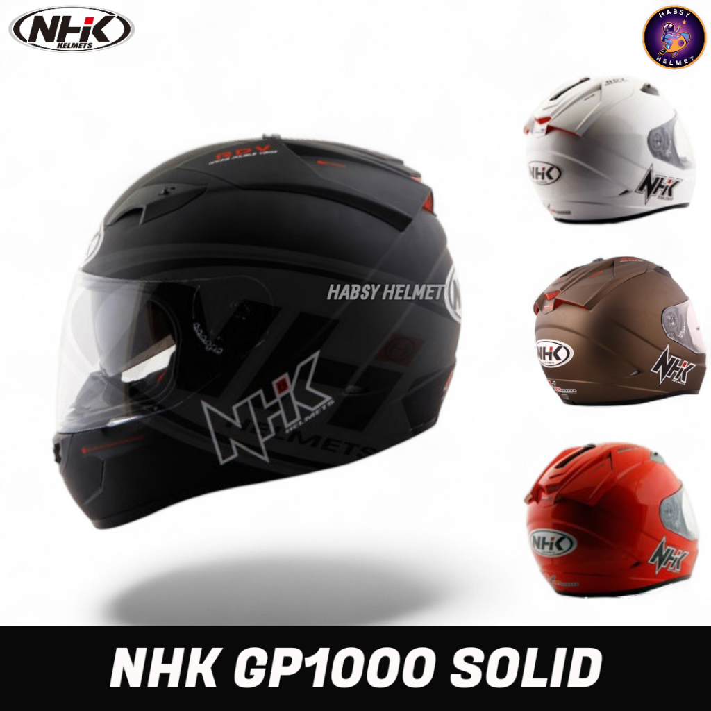 HELM NHK GP1000 SOLID DOUBLE VISOR|FULL FACE