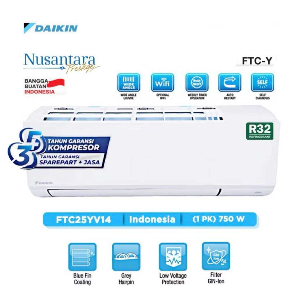 AC DAIKIN STANDART 1 PK 1PK FTC25 FTC25Y Nusantara Prestige
