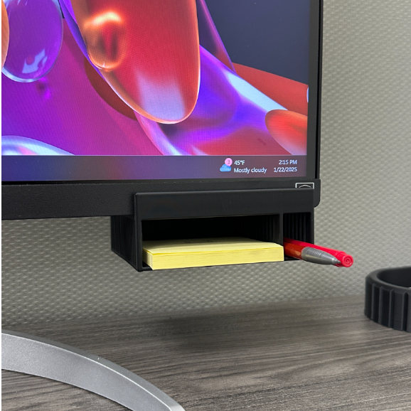Tempat Pena/Catatan Tempel di Bawah Monitor | Under Monitor Pen / Sticky Note Holder