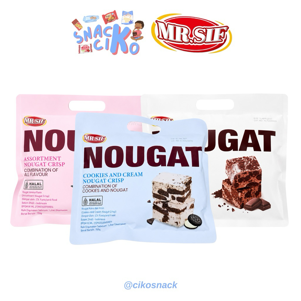 [READY] Mr Siff Nougat Crisp Snack Viral Isi Banyak 200gr | Snack Impor China