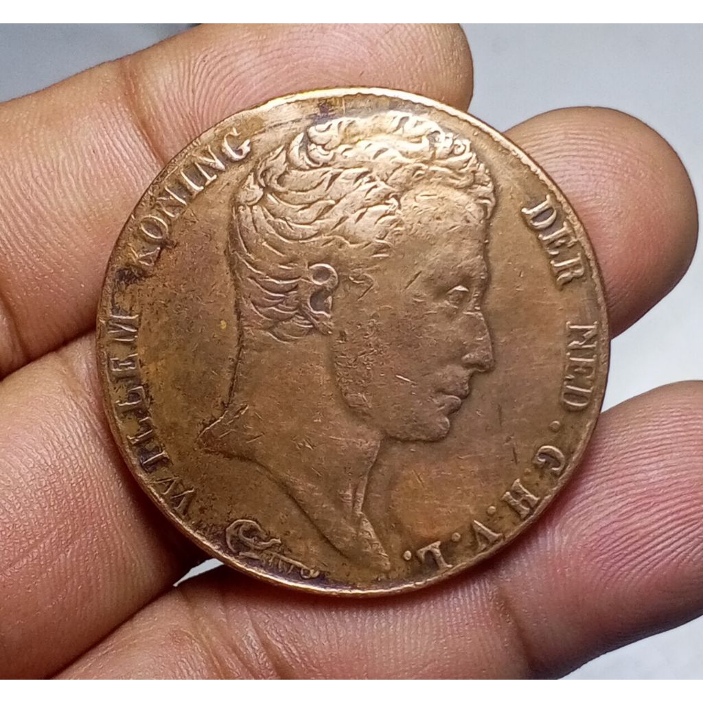 Koin Old Fake  3 G Willem I 1820 Copper